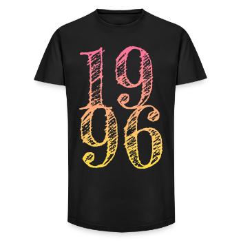Vintage 1996 - Long Fit Men's T-Shirt - black - Front - AI Model Male 185 light (185cm)