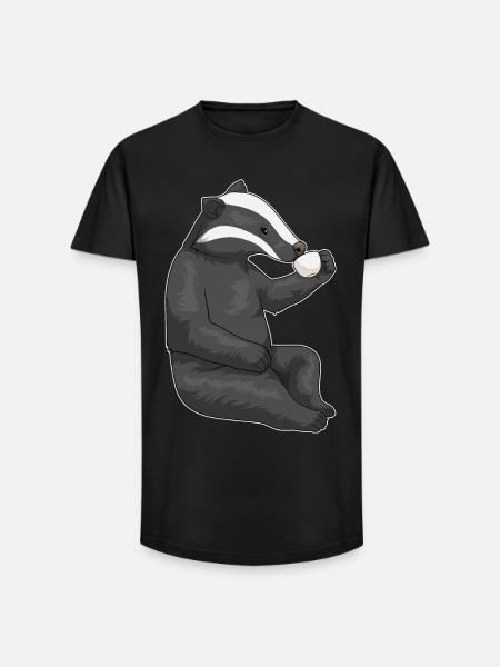 Badger Coffee Mug - Long Fit Men's T-Shirt - black