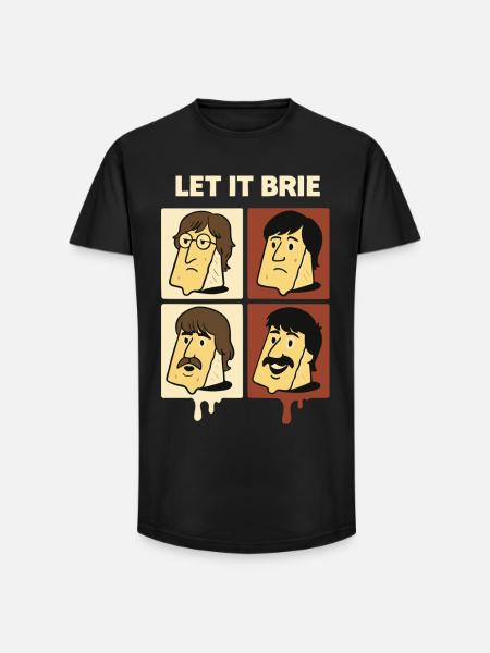 Let It Brie Cheese Quartet - Long Fit Men's T-Shirt - black