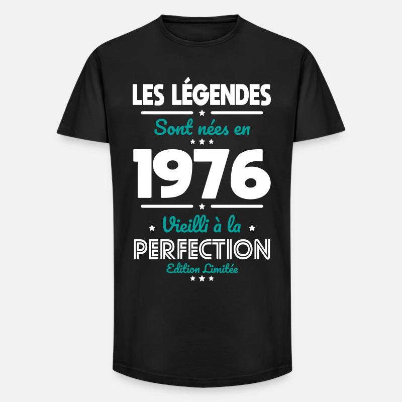 1976 – Legends – Perfekt gereift - Long Fit Männer T-Shirt - Schwarz