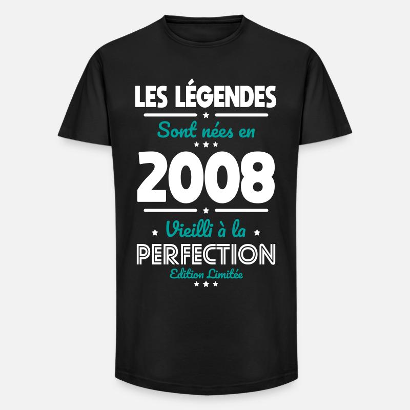 2008 – Legends – Perfekt gereift - Long Fit Männer T-Shirt - Schwarz