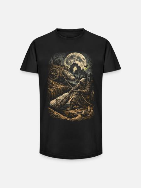 Friedhof Goth Humor - Long Fit Männer T-Shirt - Schwarz