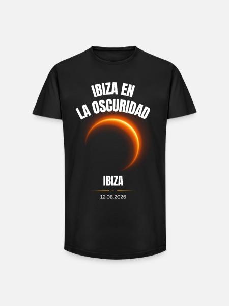 Spanien, Ibiza, Sonnenfinsternis 12.08.2026 - Long Fit Männer T-Shirt - Schwarz