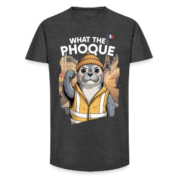 Was der Robben-Gelbwesten-Humor-Protest - Long Fit Männer T-Shirt - Anthrazit - Vorne - AI Model Male 185 light (185cm)
