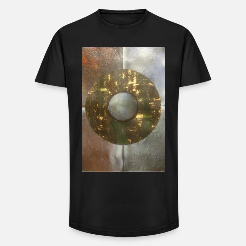 4Elemente - Long Fit Männer T-Shirt - Schwarz
