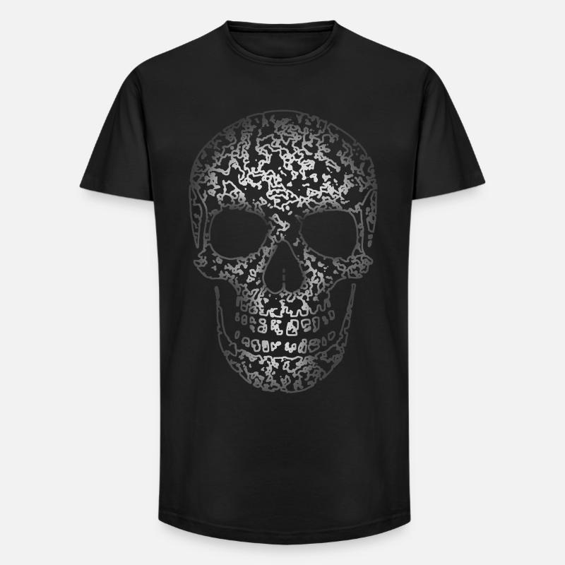 Skull Structure R6Z - Long Fit Männer T-Shirt - Schwarz