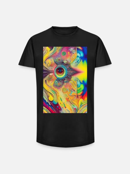 Abstract art - Long Fit Men's T-Shirt - black