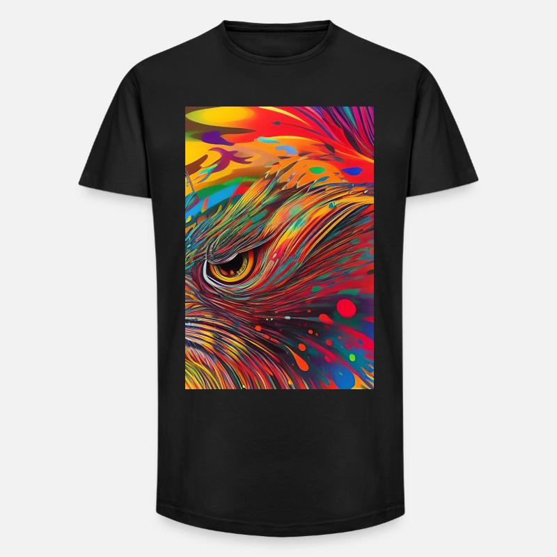 Abstrakte Kunst - Long Fit Männer T-Shirt - Schwarz