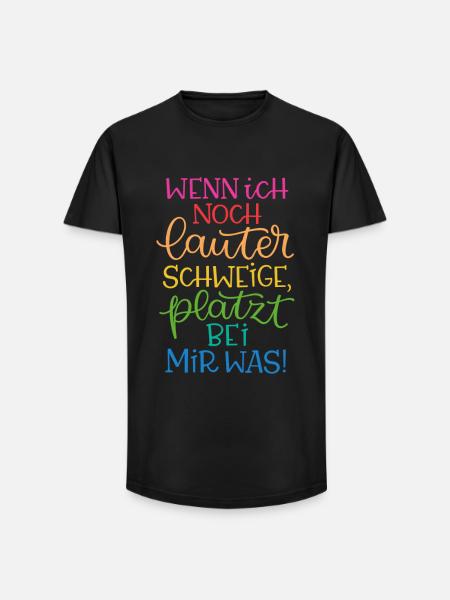Lauter Schweigen Regenbogen - Long Fit Männer T-Shirt - Schwarz