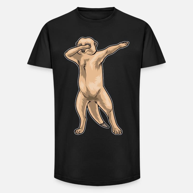Erdmännchen Hip Hop Tanz - Long Fit Männer T-Shirt - Schwarz