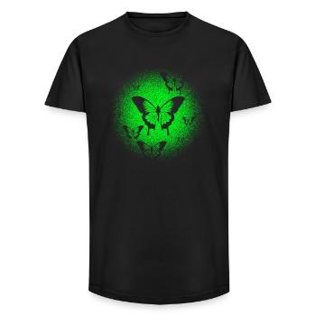 Schmetterling - Long Fit Männer T-Shirt - Schwarz - Vorne - AI Model Male 185 light (185cm)
