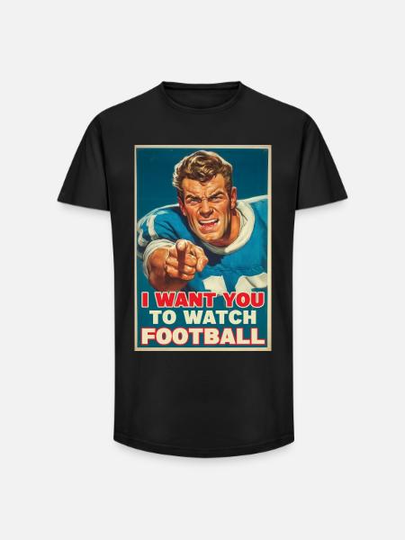 Americcna Football - Long Fit Men's T-Shirt - black