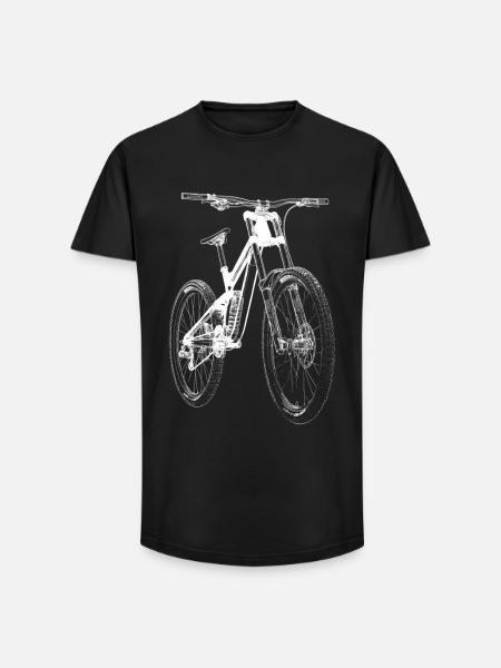 Bike Xray - Long Fit Men's T-Shirt - black
