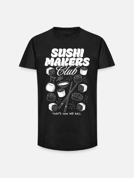 Sushi Makers Club - Long Fit Men's T-Shirt - black