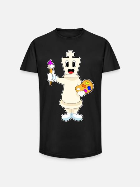 Chess Piece King Chess - Long Fit Men's T-Shirt - black