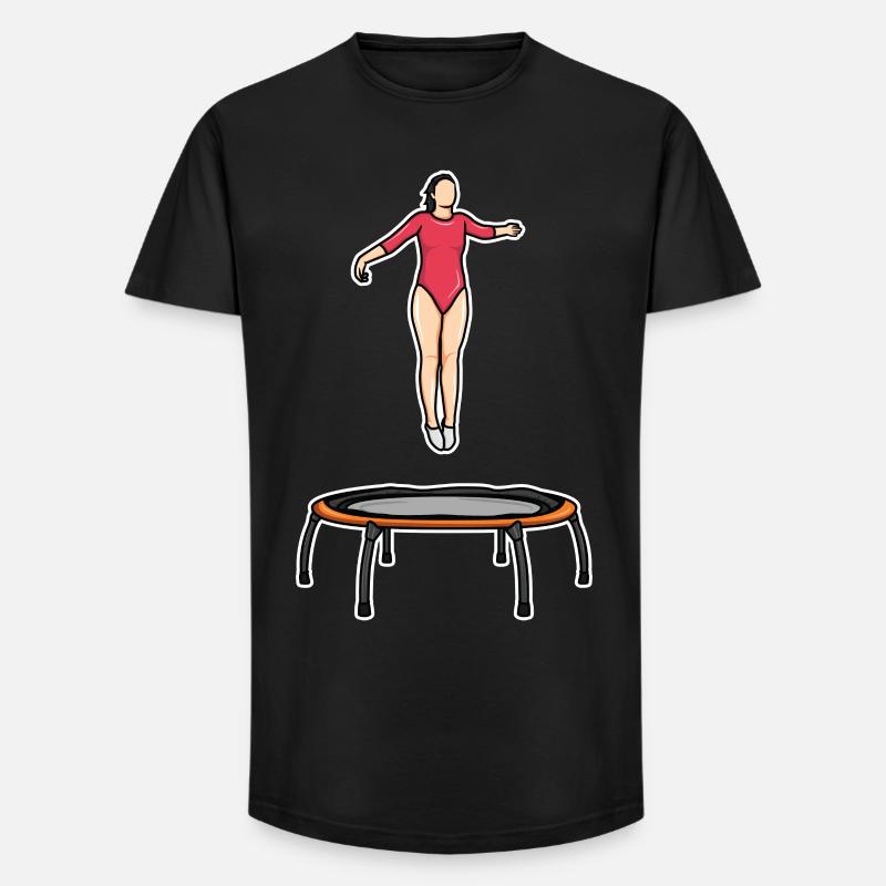 Trampolin Mädel - Long Fit Männer T-Shirt - Schwarz