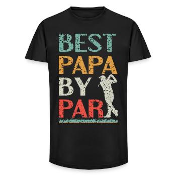 Bester Papa by Par Tee Lustiges Golf Papa T-Shirt - Long Fit Männer T-Shirt - Schwarz - Vorne - AI Model Male 185 light (185cm)
