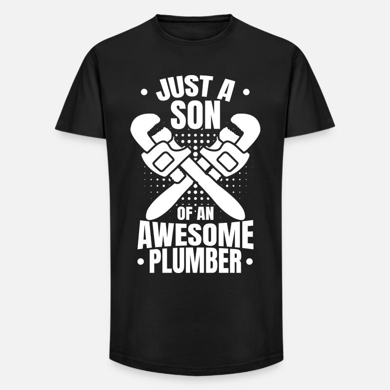 Klempner Junge - Long Fit Männer T-Shirt - Schwarz
