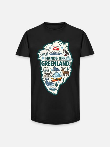 Hænderne væk fra Grønland Europa Solidaritet - Long fit herre T-shirt - sort