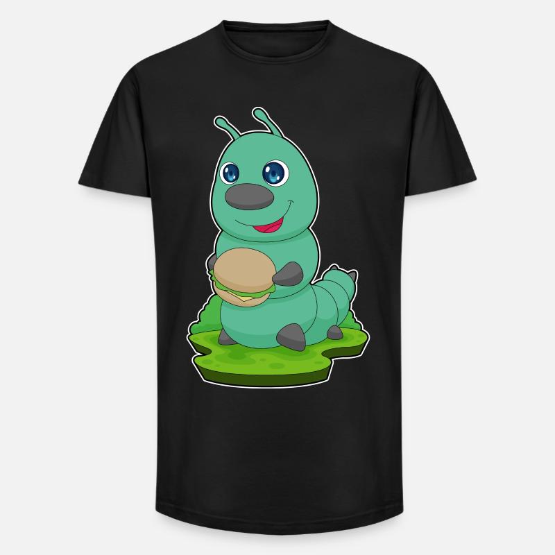Raupe Burger - Long Fit Männer T-Shirt - Schwarz