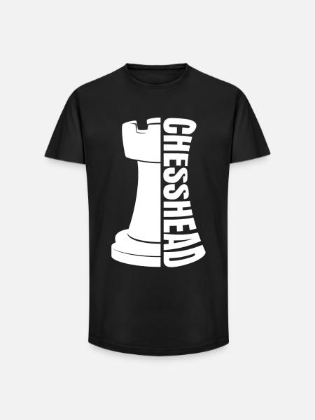 Checkmate Chess King Illustration - Long Fit Men's T-Shirt - black