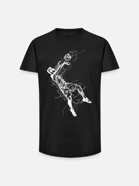 Volleyball Player Sketch - Long Fit Men's T-Shirt - black