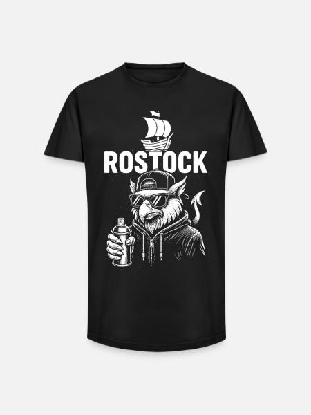 Rostock Streetsoul - Long Fit Men's T-Shirt - black
