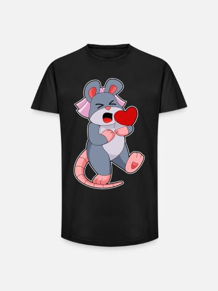 Mariage Mouse Bride Veil - T-shirt coupe longue homme - noir