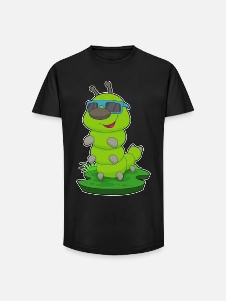 Raupe Sonnenbrille - Long Fit Männer T-Shirt - Schwarz