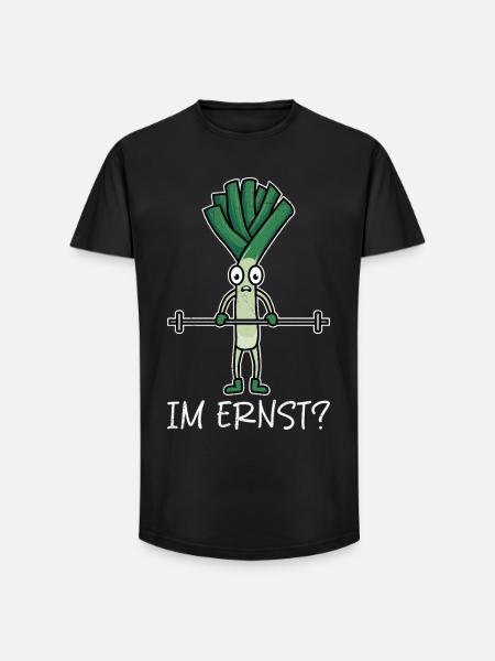 Weightlifters SERIOUSLY??? Gym Fun - Long Fit Men's T-Shirt - black