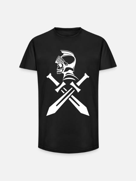White Ghost Knight - Long Fit Men's T-Shirt - black