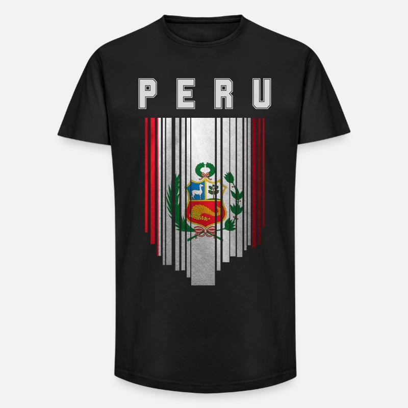 Flagge von Peru, peruanischer Stolz - Long Fit Männer T-Shirt - Schwarz