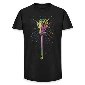 Lacrosse sticks - Long Fit Men's T-Shirt - black - Front - AI Model Male 185 light (185cm)