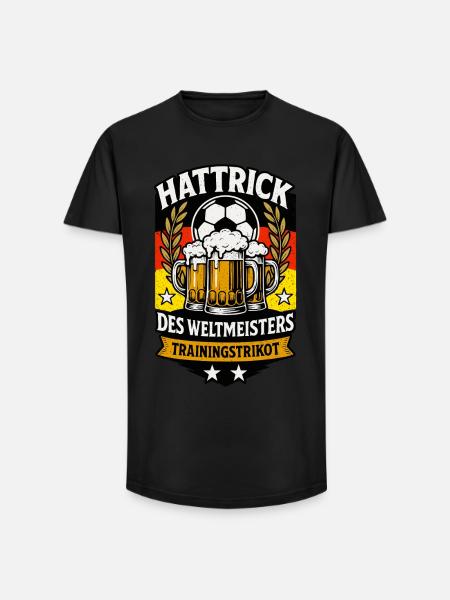 Fußball Bierkrug Design - Long Fit Männer T-Shirt - Schwarz