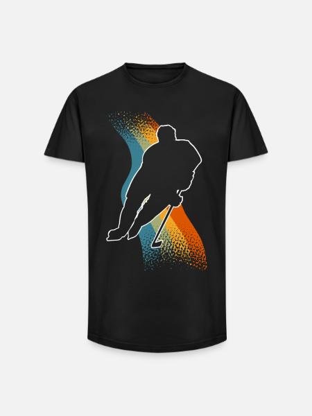 Eishockey - Long Fit Men's T-Shirt - black