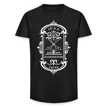 Hairdresser Quote A Hairdresser Thing - Long Fit Men's T-Shirt - black - Front - AI Model Male 185 light (185cm)