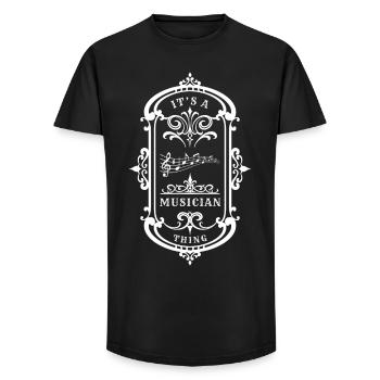  Musician Quote A Musician Thing - Long Fit Men's T-Shirt - black - Front - AI Model Male 185 light (185cm)