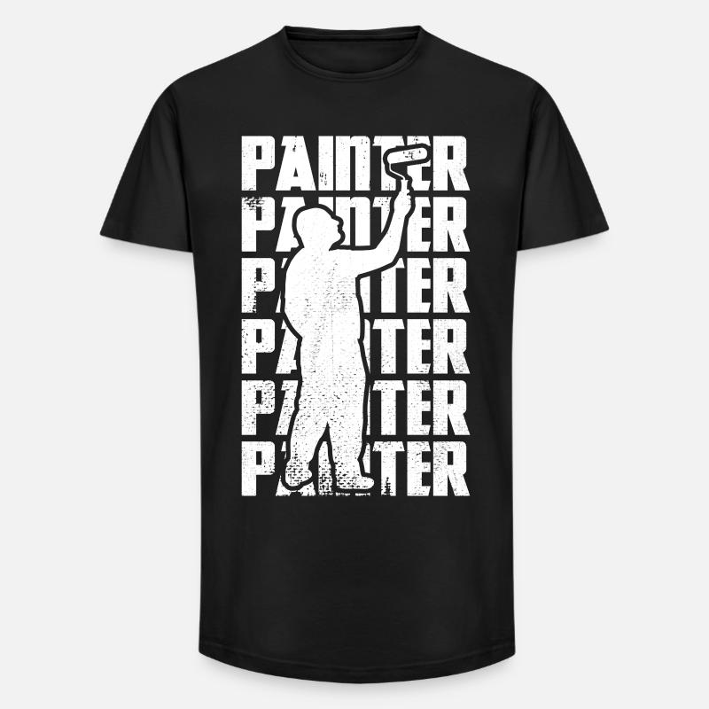 Master painter - Long Fit Men's T-Shirt - black