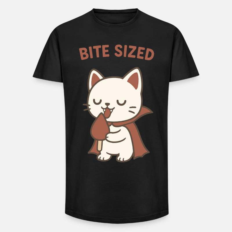 Bite Sized Kitty Popsicle - Long Fit Men's T-Shirt - black