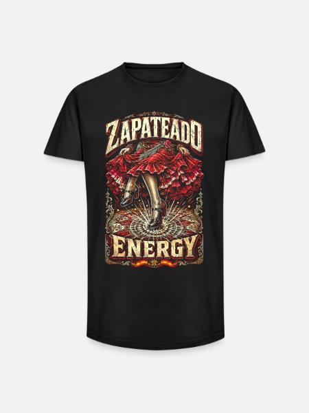 Flamenco Zapateado Energy - Long Fit Men's T-Shirt - black