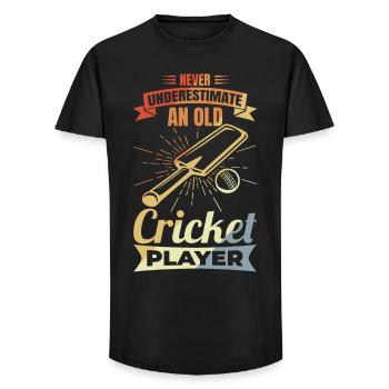 Cricket Grandfather - Long Fit Men's T-Shirt - black - Front - AI Model Male 185 light (185cm)