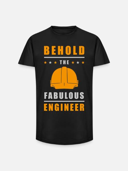Fabulous Engineer Helmet - Long Fit Men's T-Shirt - black