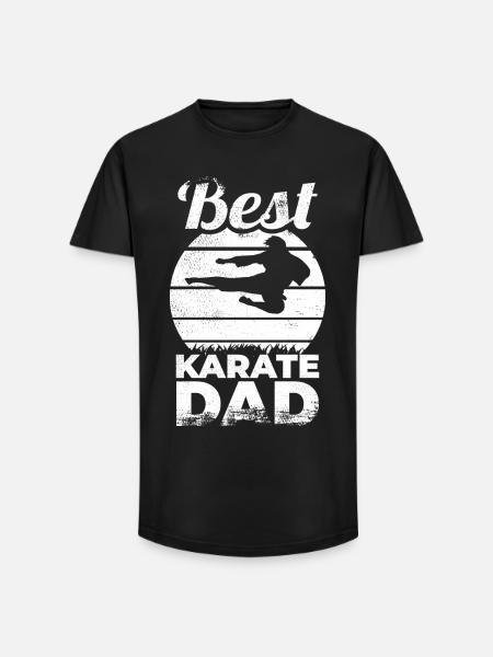Best Karate Dad - Long Fit Men's T-Shirt - black