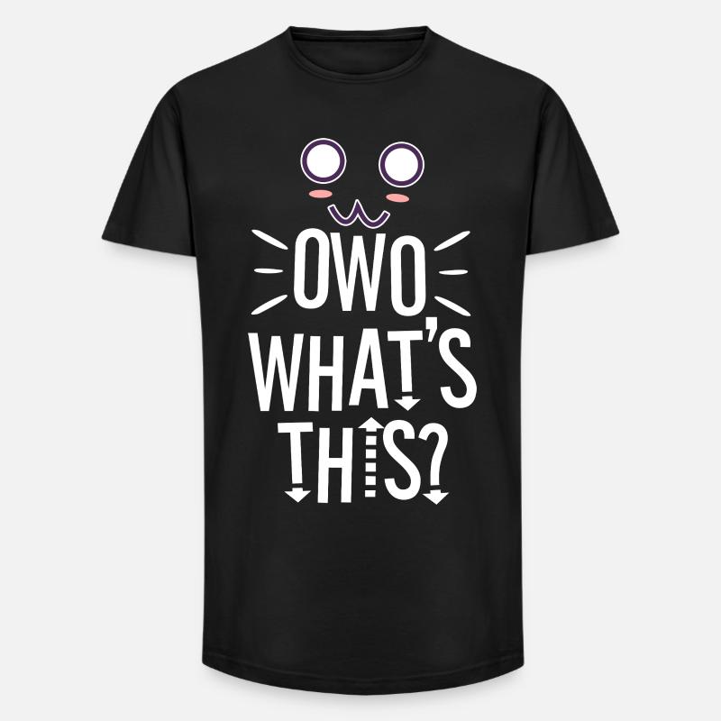 OwO Qu’est-ce que c’est ? - T-shirt coupe longue homme - noir