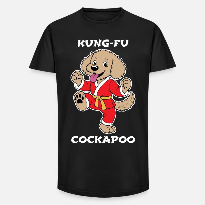 Cockapoo Kung-Fu - Long Fit Männer T-Shirt - Schwarz