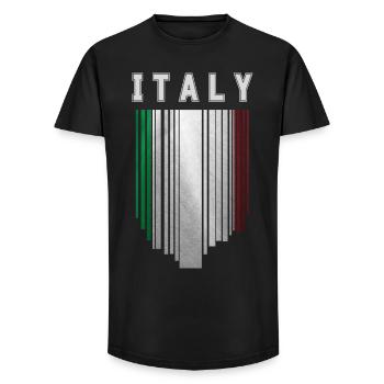 Flag of Italy, Italian pride - Long Fit Men's T-Shirt - black - Front - AI Model Male 185 light (185cm)