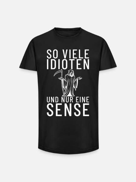 Tellement d’idiots et un seul faucheur - T-shirt coupe longue homme - noir