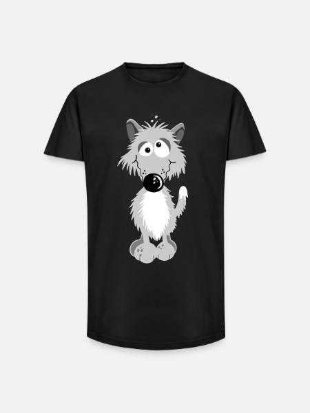 Kleiner Wolf - Long Fit Männer T-Shirt - Schwarz