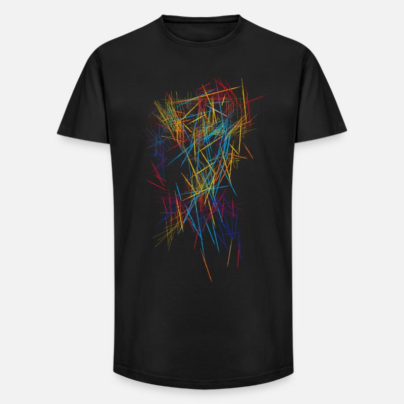 Abstrakt  - Long Fit Männer T-Shirt - Schwarz