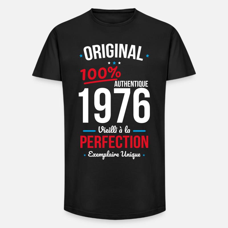 1976 – Original – Einzigartiges Exemplar - Long Fit Männer T-Shirt - Schwarz